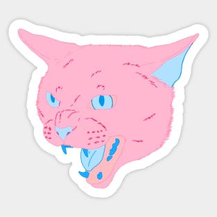 Vaporwave Cat - Pink Lemonade Sticker